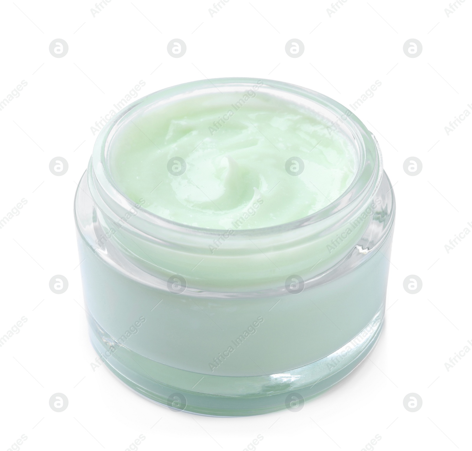 Photo of Jar of body cream isolated on white