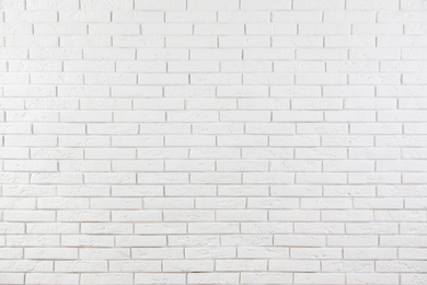 Photo of White brick wall as background. Simple design
