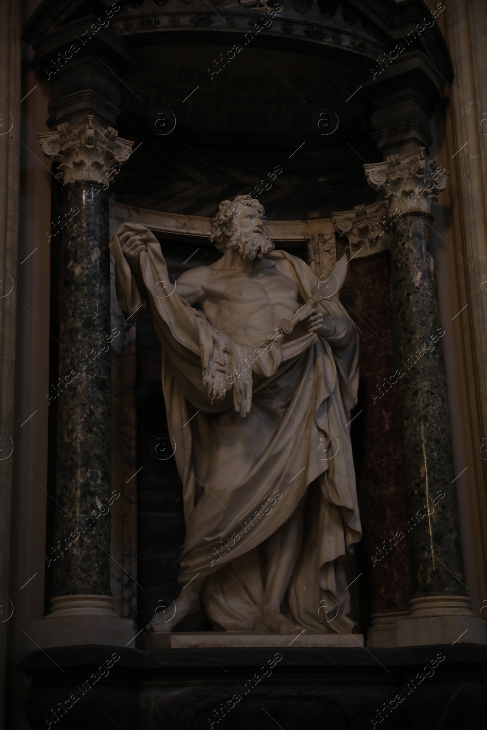 Photo of ROME, ITALY - FEBRUARY 2, 2024: Statue of st. Bartholomew apostle in Basilica of St. John Lateran