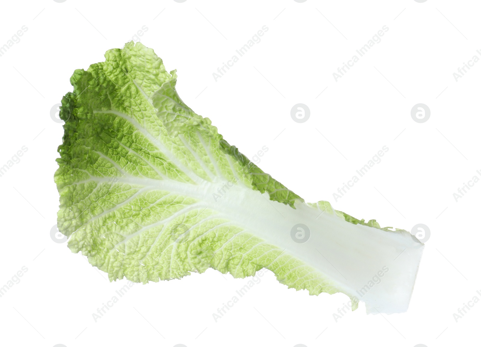 Photo of Fresh Chinese cabbage leaf isolated on white