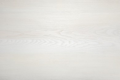 Photo of Texture of white wooden surface as background, top view