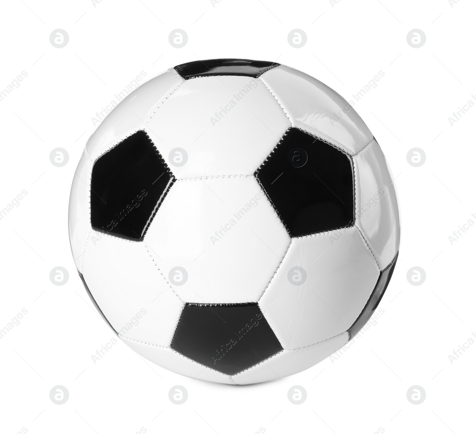 Photo of One soccer ball isolated on white. Sport equipment