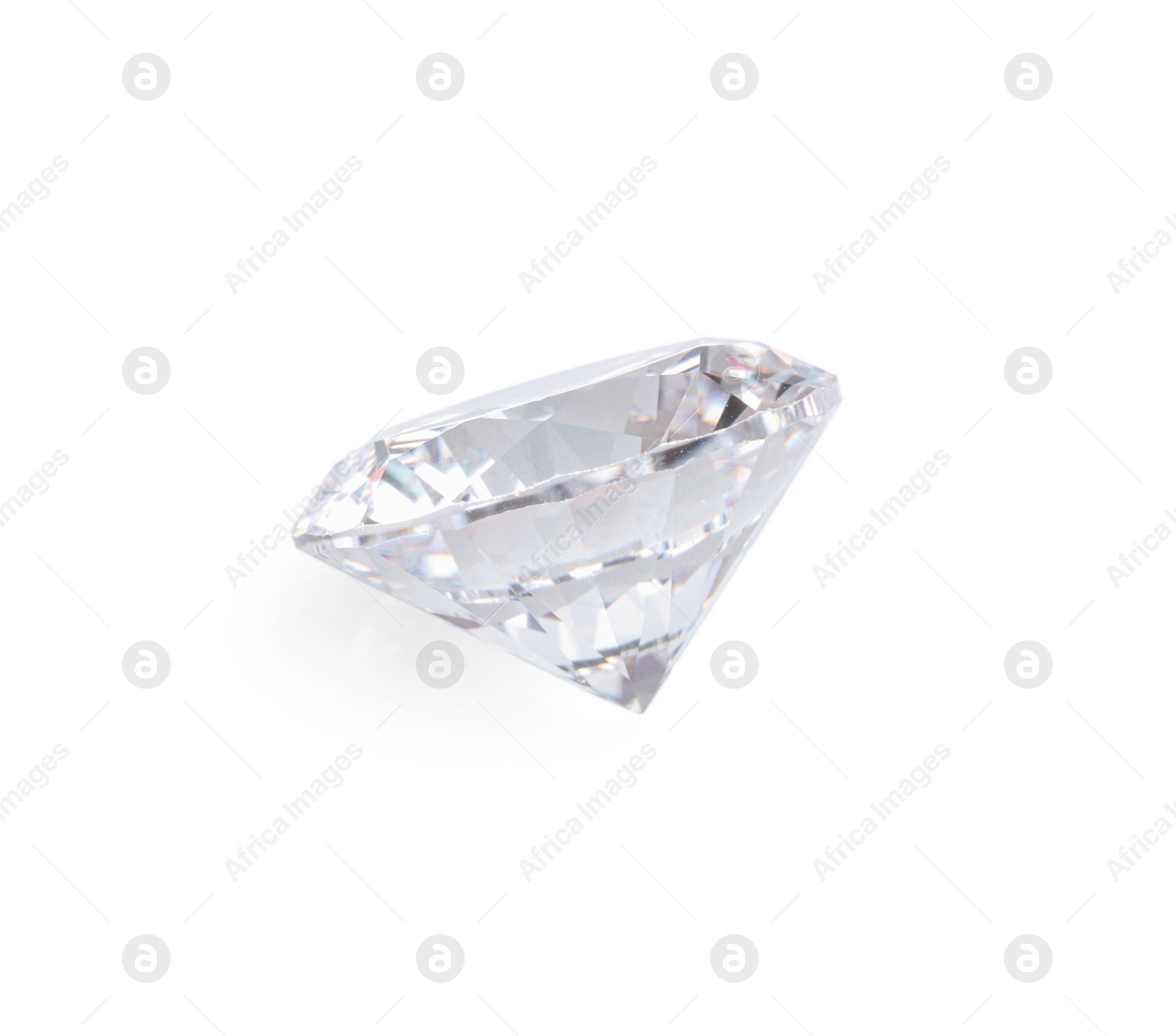 Photo of One beautiful shiny diamond isolated on white