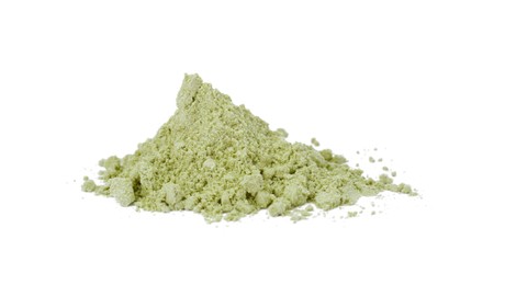 Photo of Pile of dry celery powder isolated on white