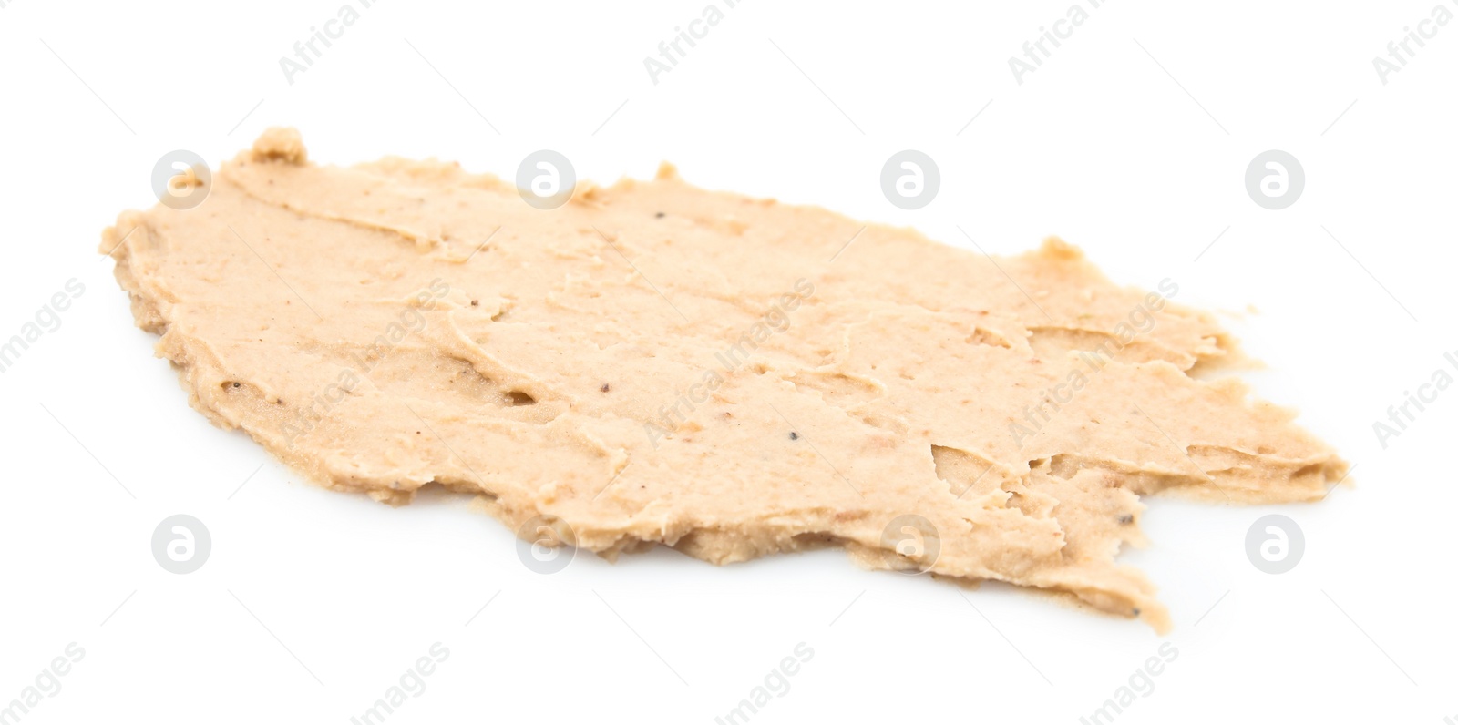 Photo of Smear of delicious liverwurst isolated on white