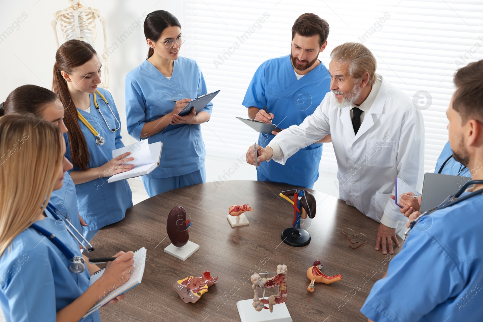 Photo of Doctor giving lecture for interns in university