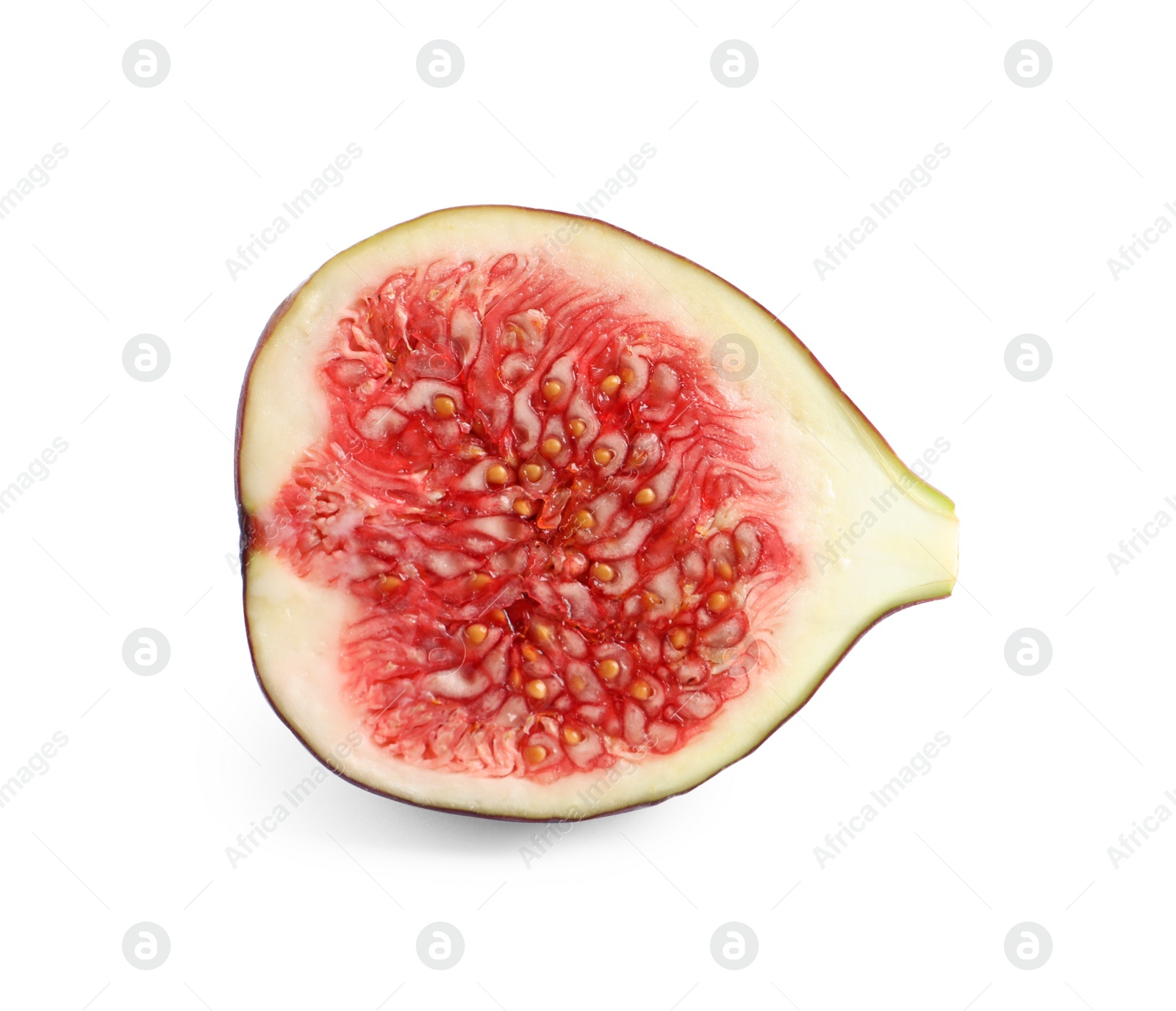 Photo of Half of fresh fig isolated on white