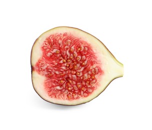 Photo of Half of fresh fig isolated on white