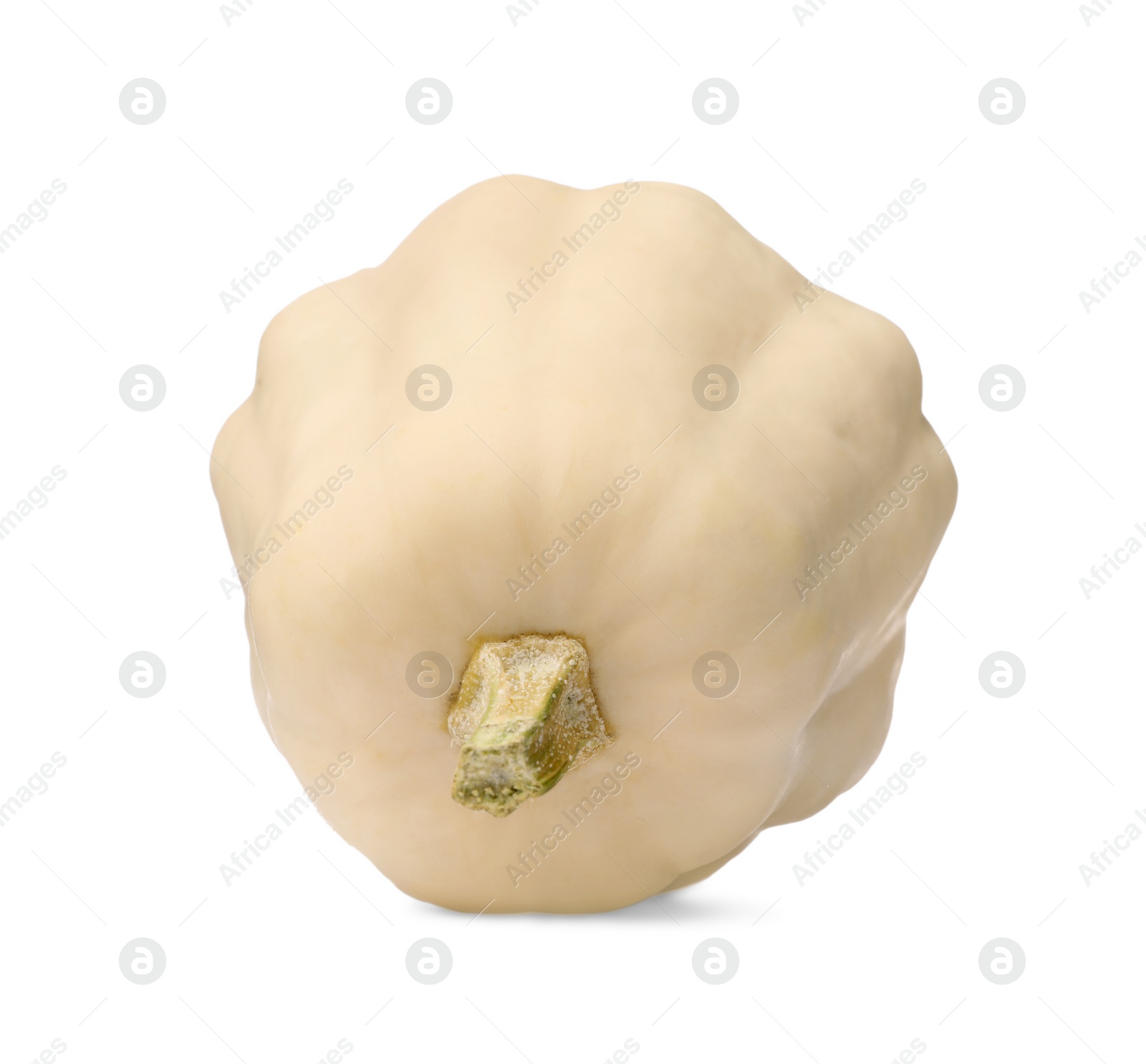 Photo of One whole ripe pumpkin isolated on white