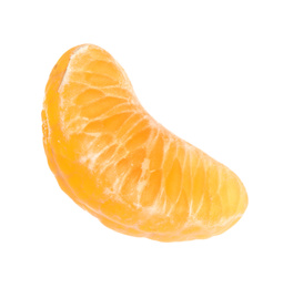 Fresh juicy tangerine segment isolated on white