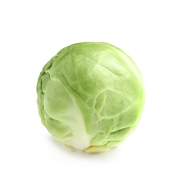 Photo of Fresh tasty Brussels sprout on white background