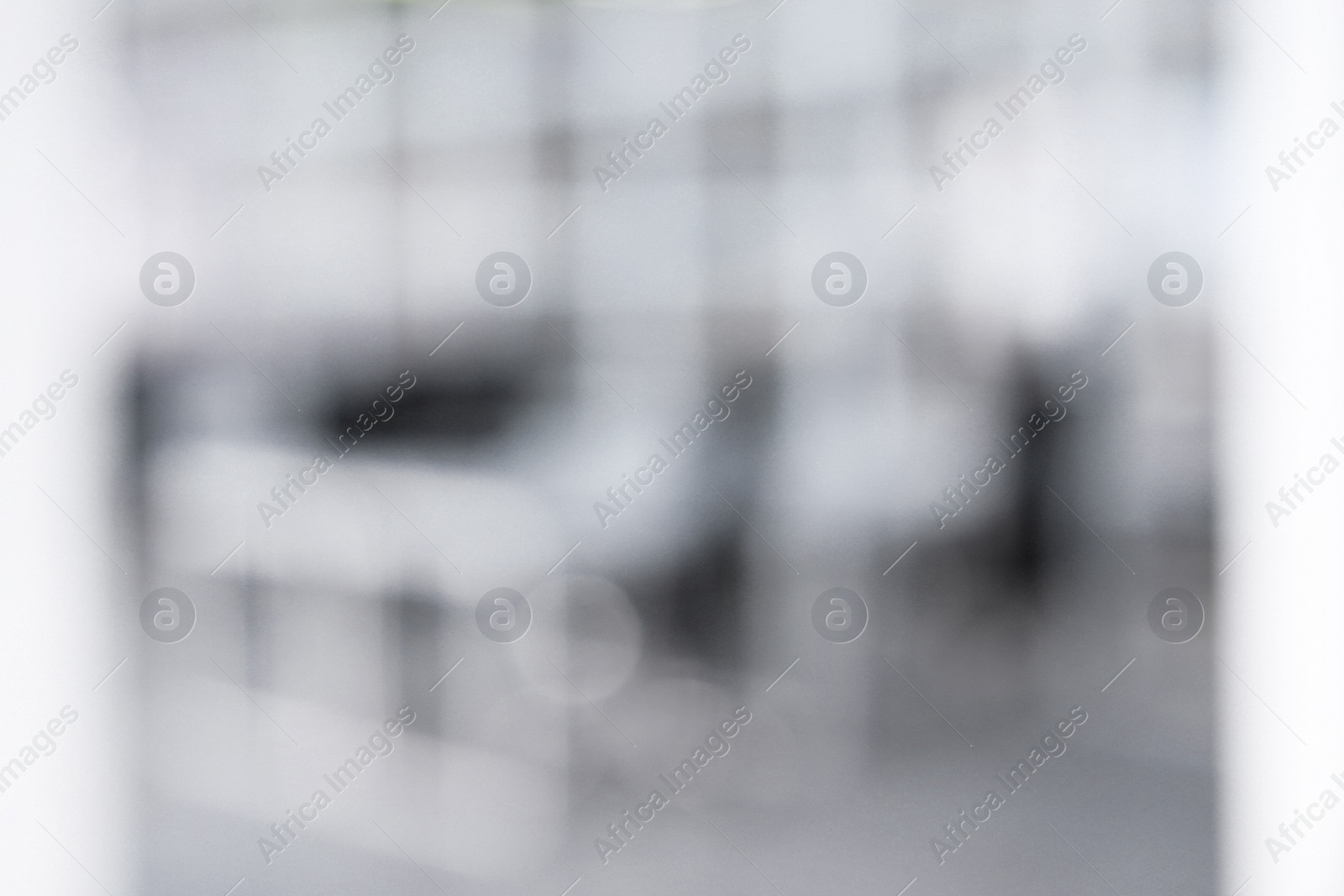 Image of Office interior. Blurred view of comfortable workspace