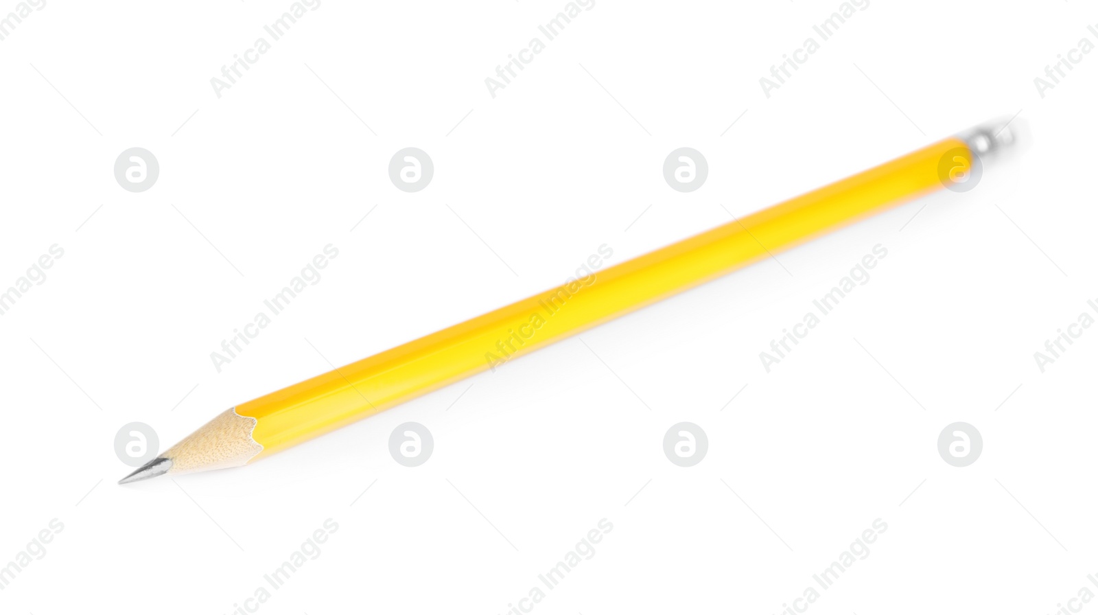 Photo of Graphite pencil with eraser isolated on white