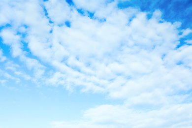 Photo of Beautiful blue sky with clouds on sunny day