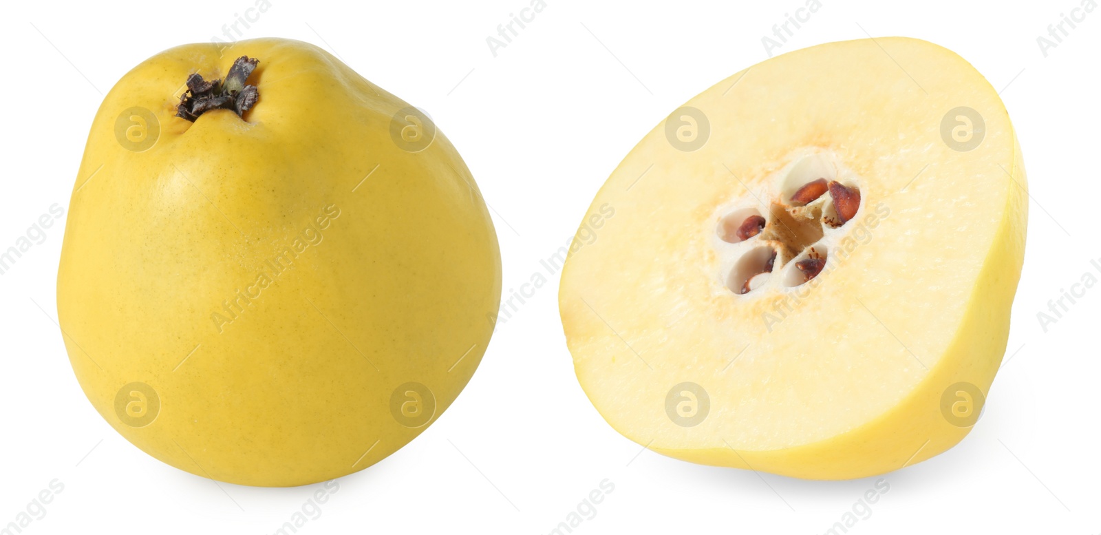 Image of Fresh ripe quince fruits isolated on white