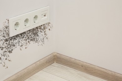 Image of Mold around sockets on wall in room