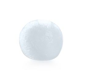 Photo of One frozen ice ball isolated on white
