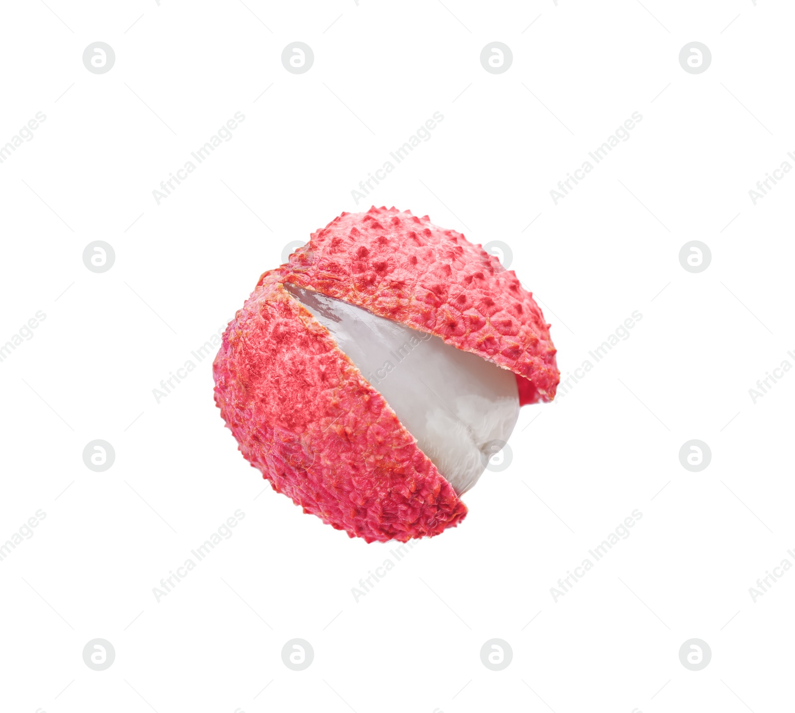 Photo of Fresh ripe lychee fruit isolated on white
