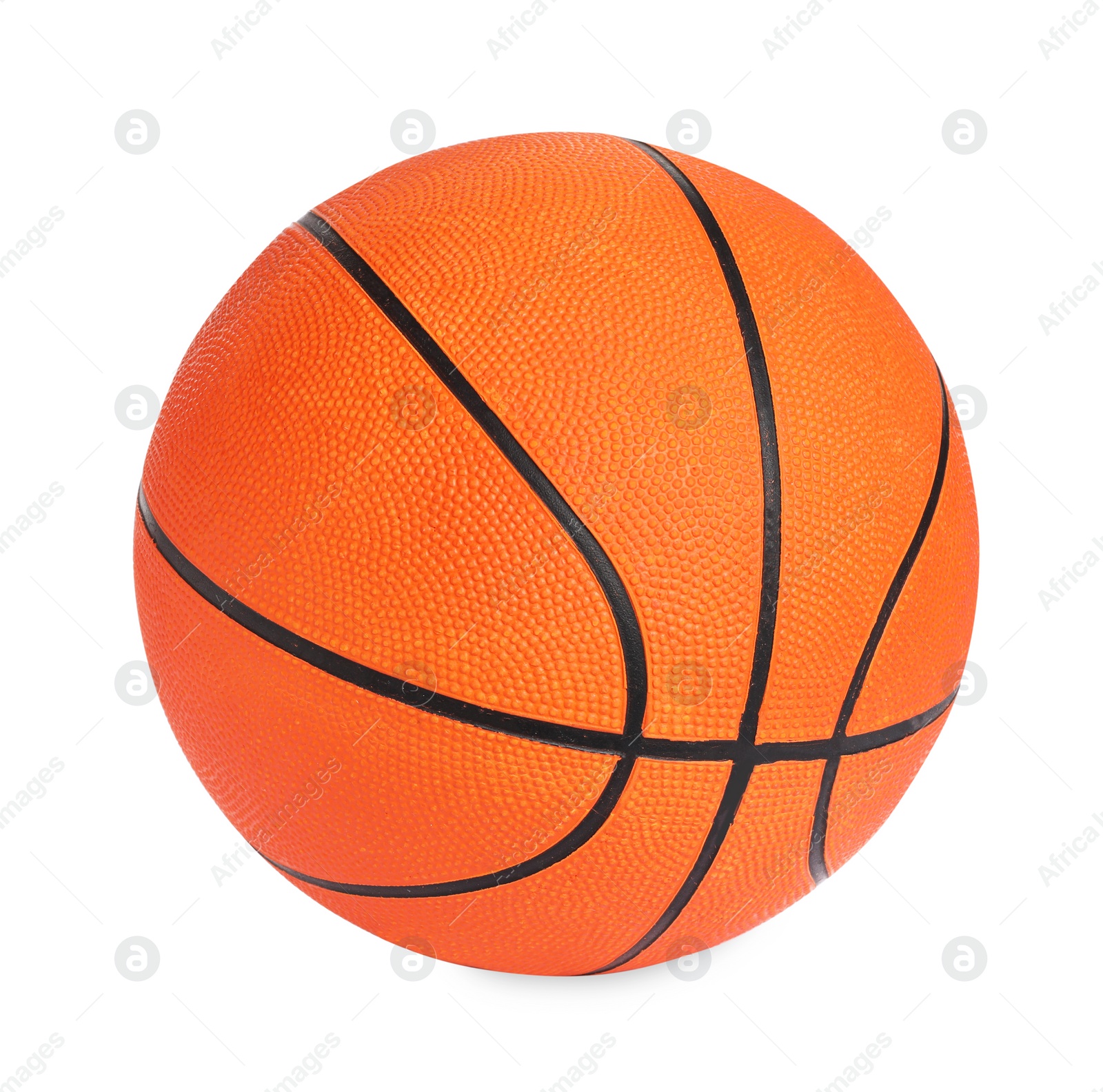 Photo of New orange basketball ball isolated on white