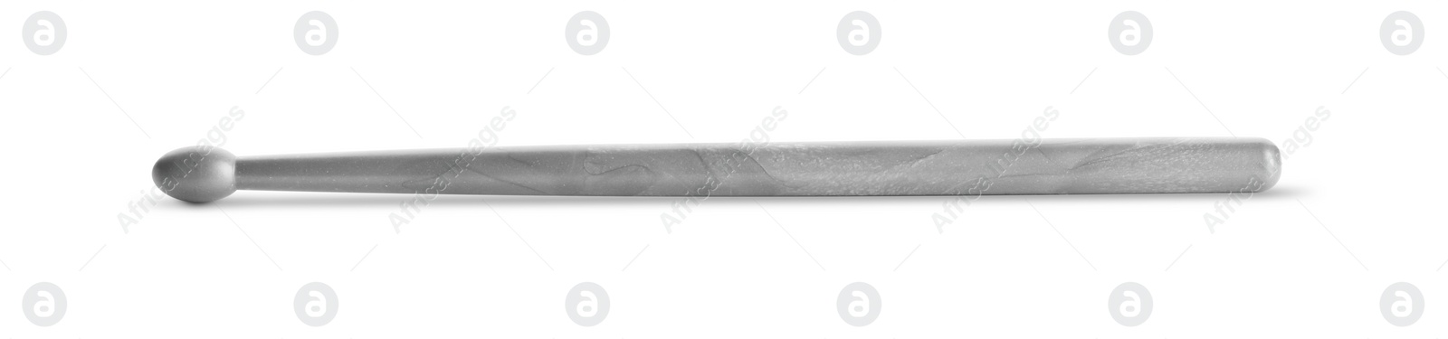 Photo of One grey drum stick isolated on white
