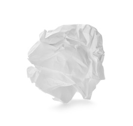 Photo of Crumpled sheet of paper isolated on white