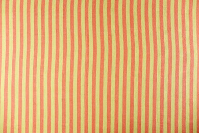 Photo of Striped beach towel as background, top view