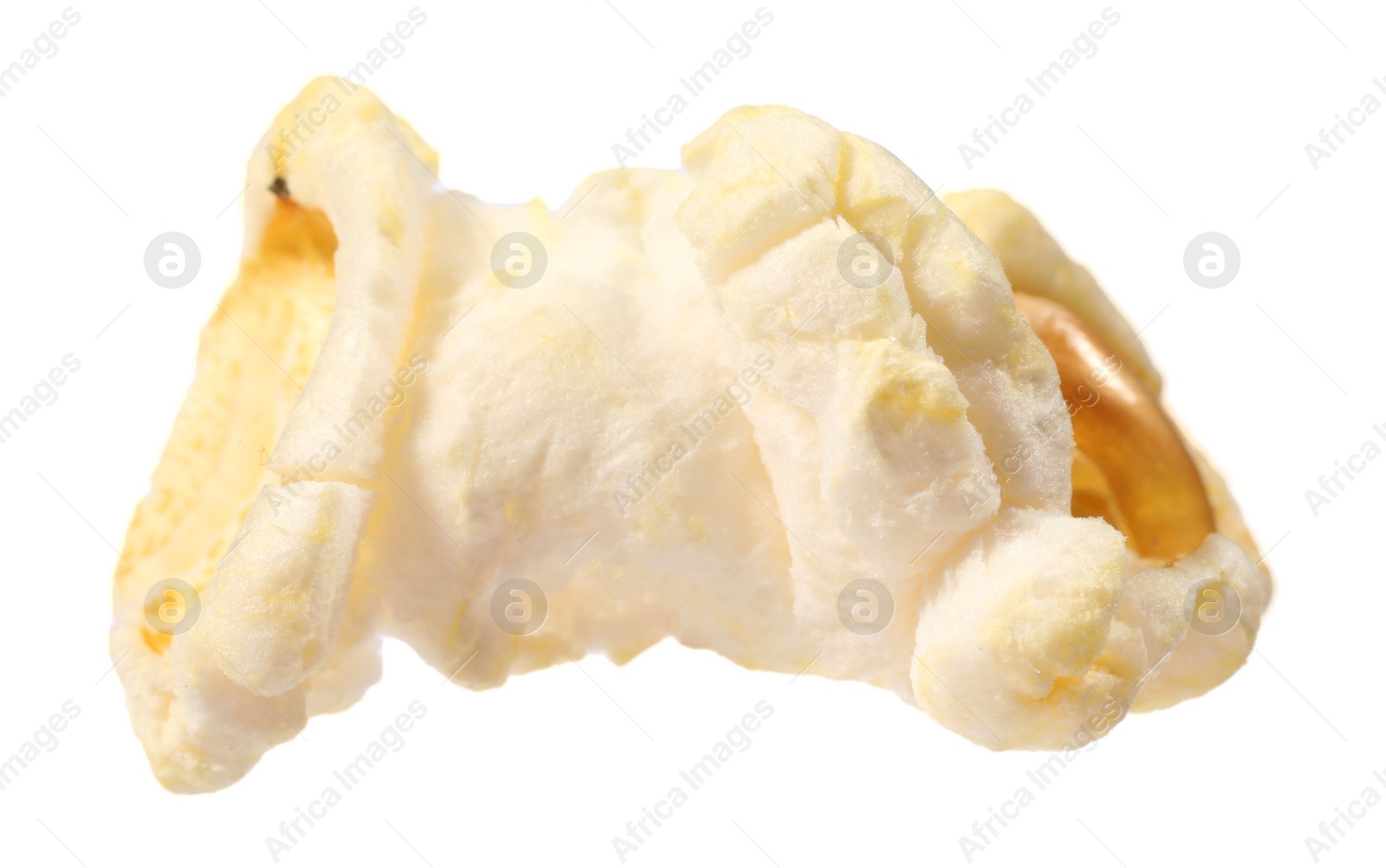 Photo of Kernel of tasty fresh popcorn isolated on white