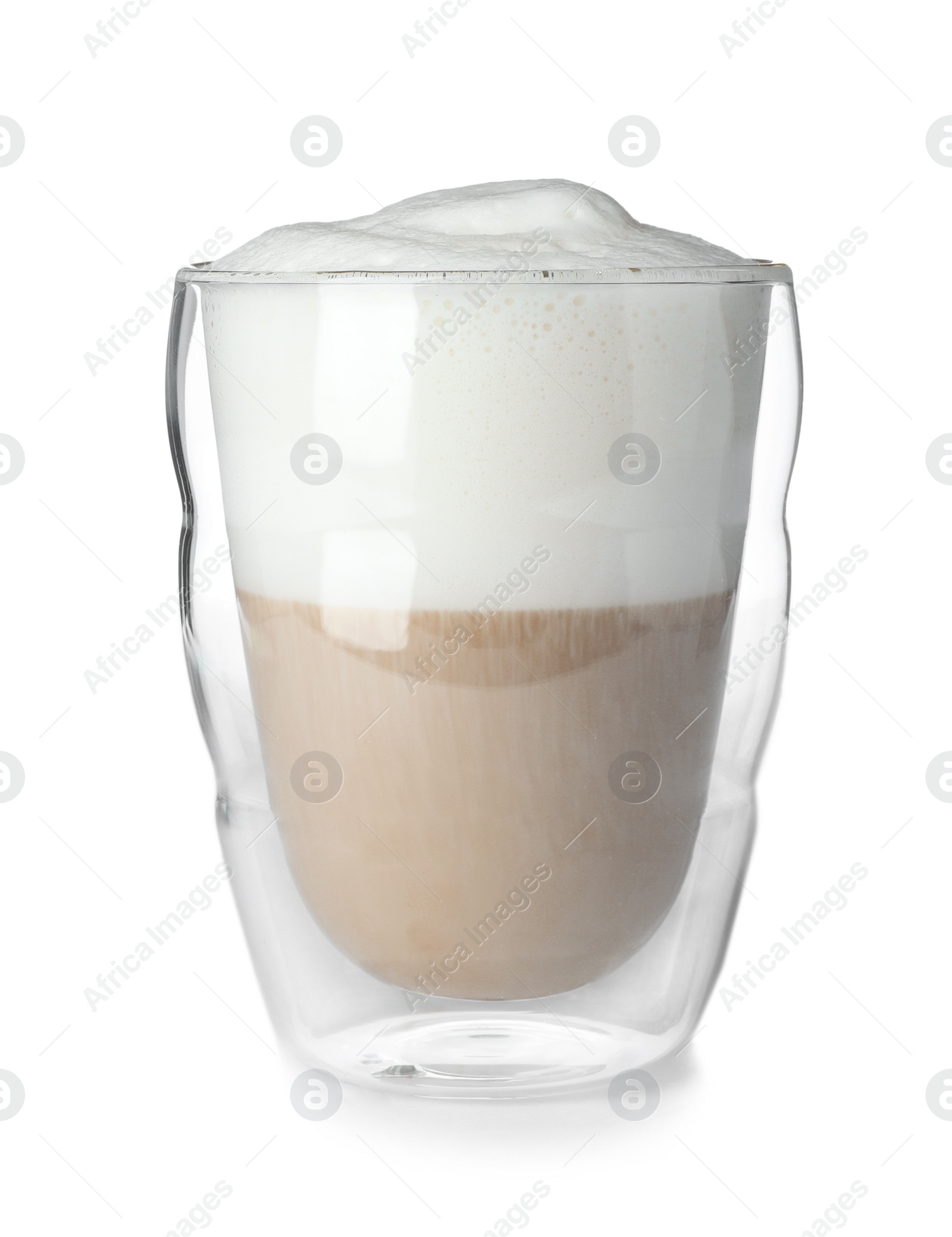 Photo of Double wall coffee glass isolated on white