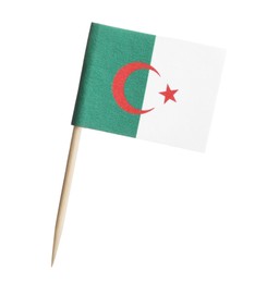 Photo of Small paper flag of Algeria isolated on white