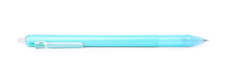One erasable gel pen isolated on white