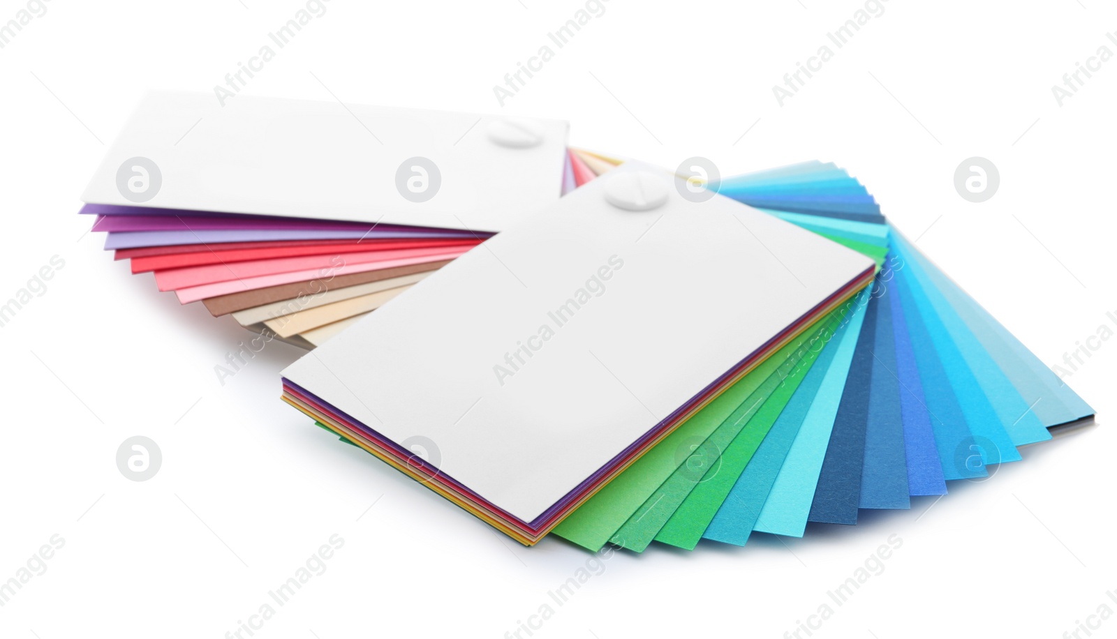 Photo of Color palettes isolated on white. Professional samples