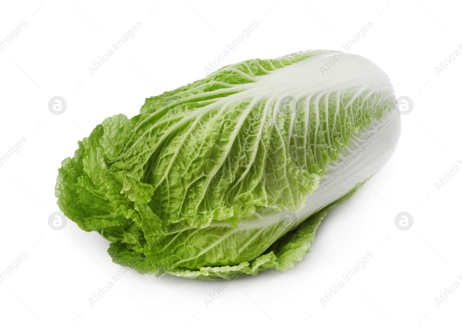 Photo of Fresh ripe Chinese cabbage on white background