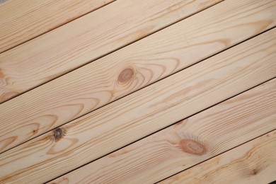 Texture of wooden surface as background, top view