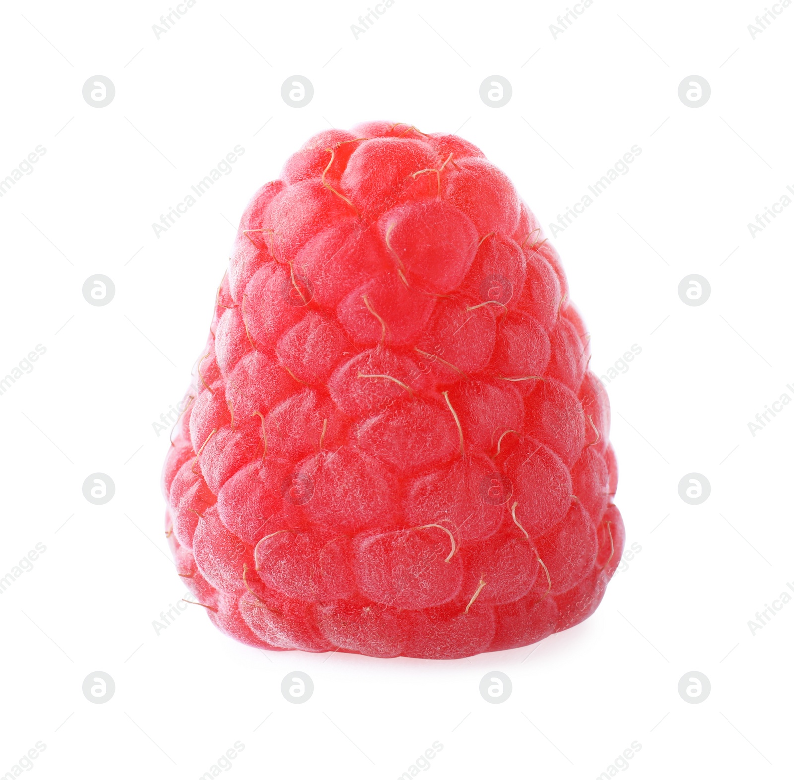 Photo of Delicious sweet ripe raspberry isolated on white