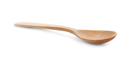 Wooden spoon isolated on white. Cooking utensil