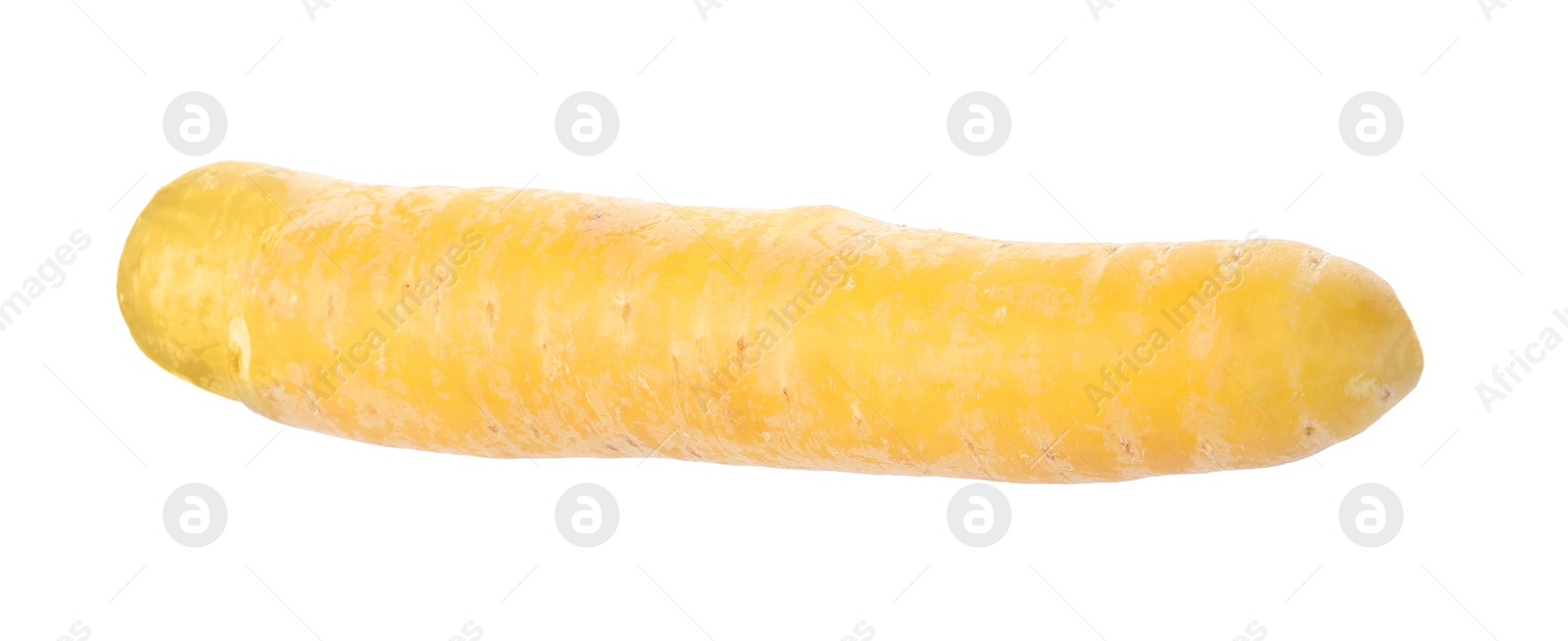 Photo of Fresh raw yellow carrot isolated on white