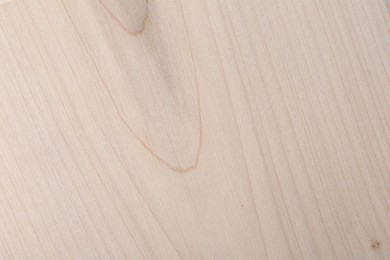 Photo of Texture of wooden cutting board as background, top view