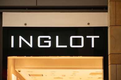 Photo of Warsaw, Poland - September 17, 2022: Signboard of Inglot store in shopping mall