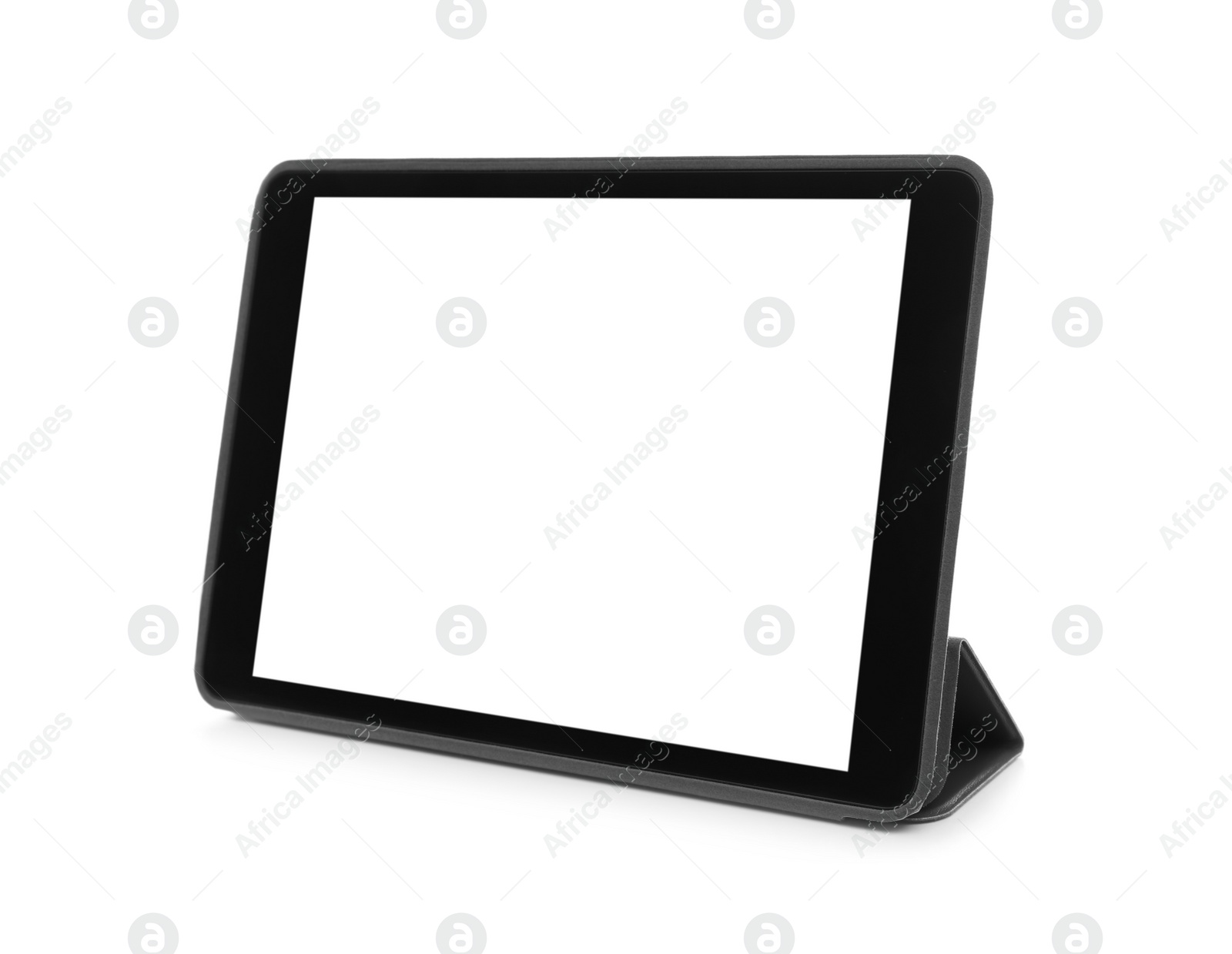 Photo of Tablet computer with blank screen isolated on white. Modern gadget