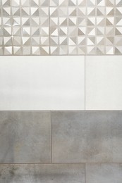 Photo of Different samples of tiles on display in store