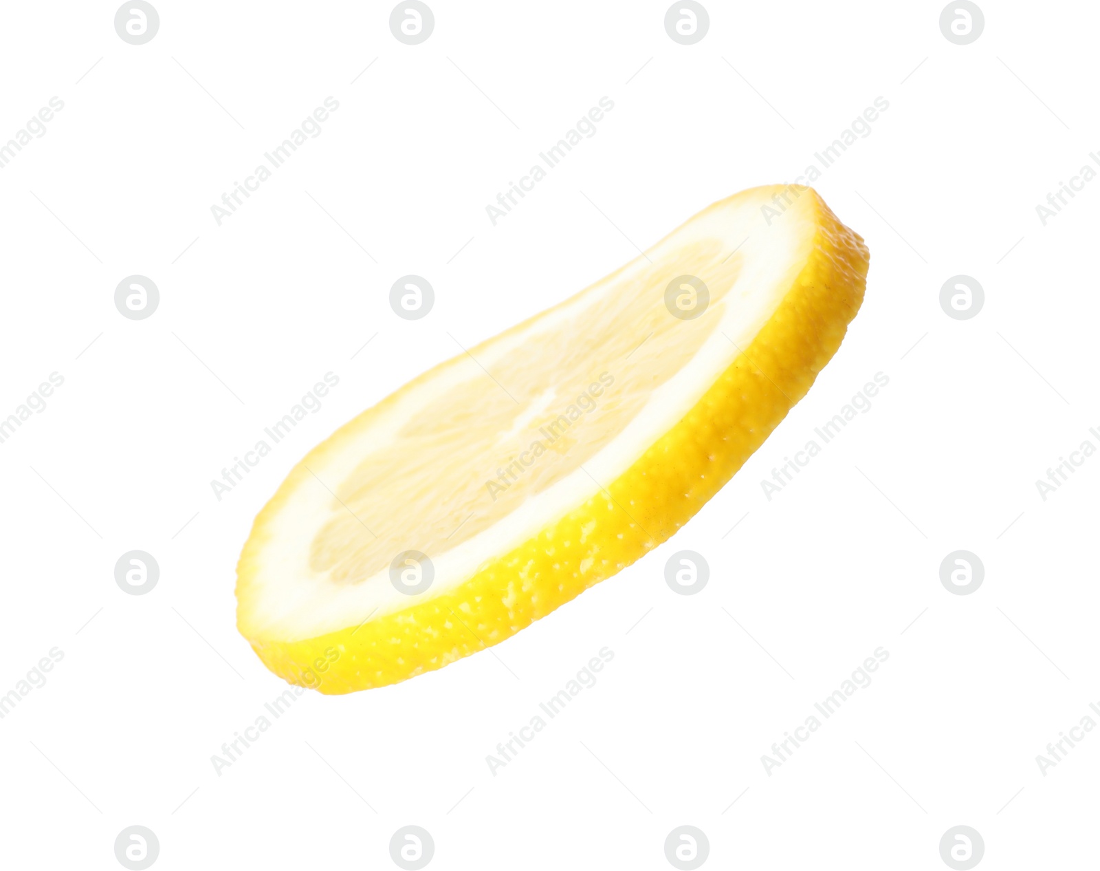 Photo of Cut fresh juicy lemon on white background