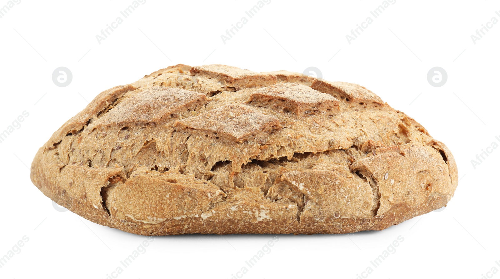 Photo of Freshly baked sourdough bread isolated on white