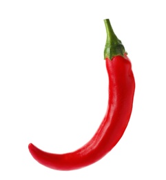 Photo of Red hot chili pepper on white background