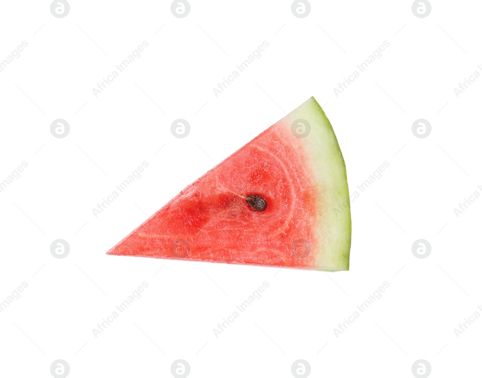 Photo of Slice of delicious ripe watermelon isolated on white