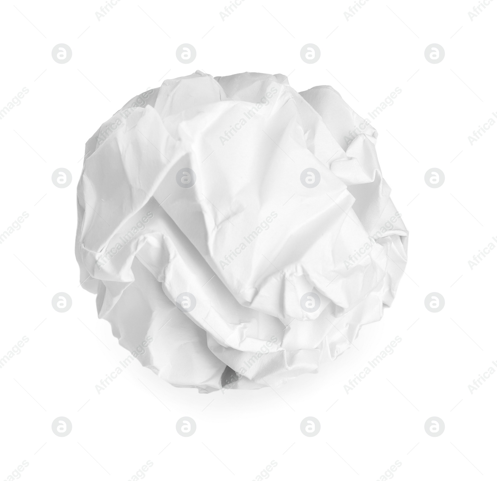 Photo of Crumpled sheet of paper isolated on white