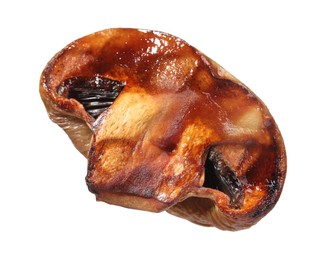 Photo of Slice of grilled mushroom isolated on white