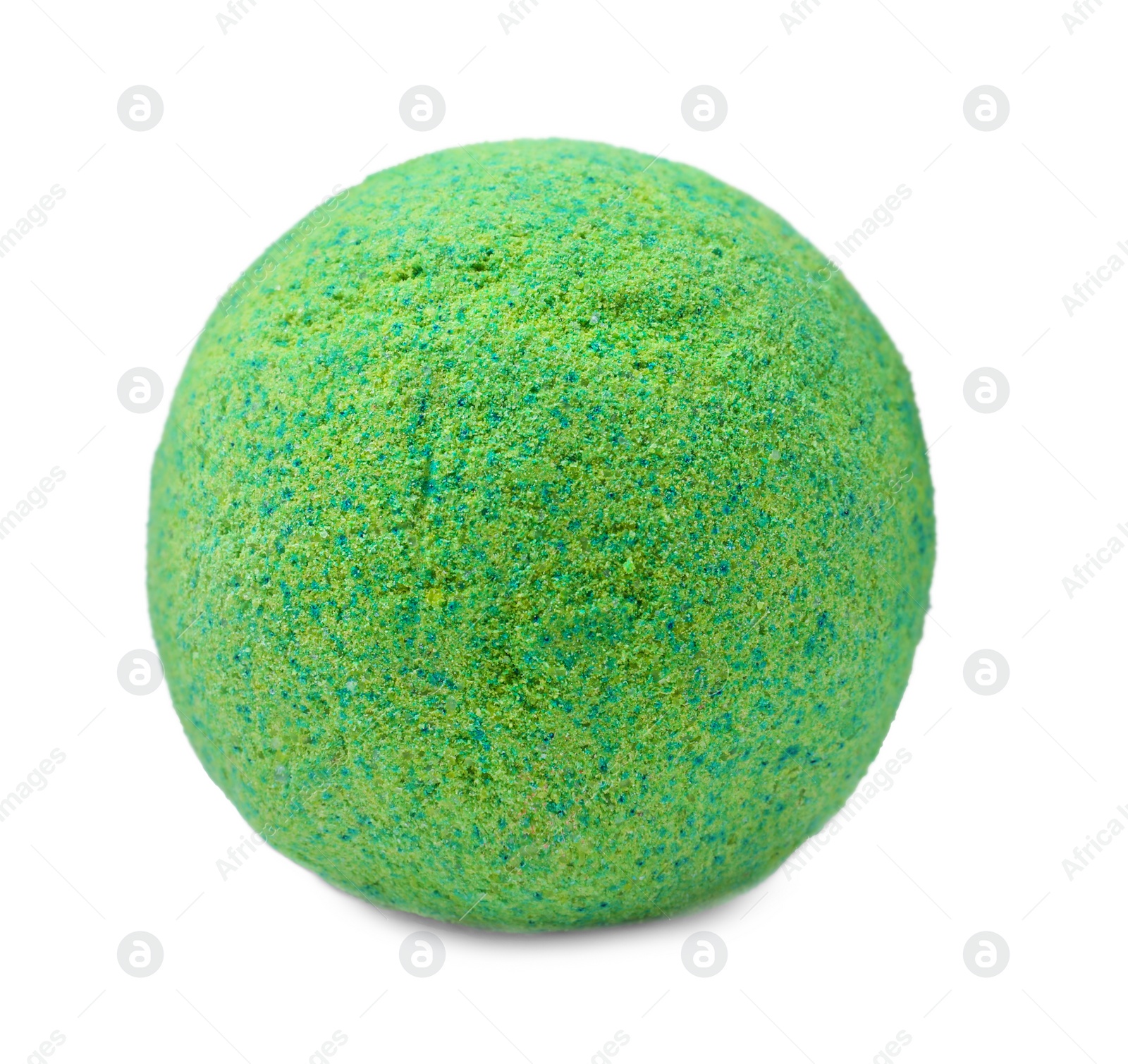 Photo of One green bath bomb isolated on white