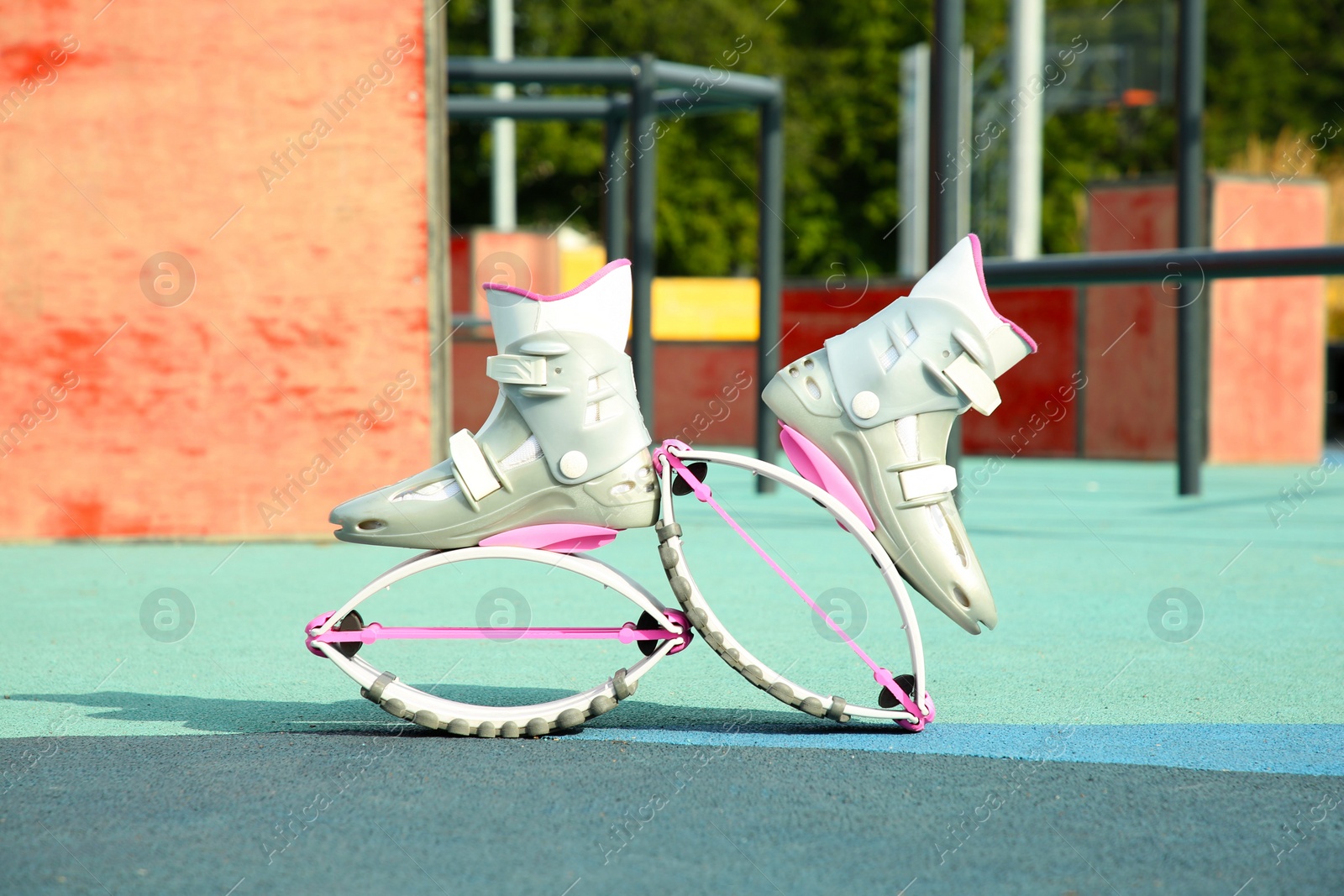 Photo of Stylish kangoo jumping boots in workout park