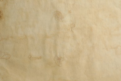 Texture of old paper as background, top view