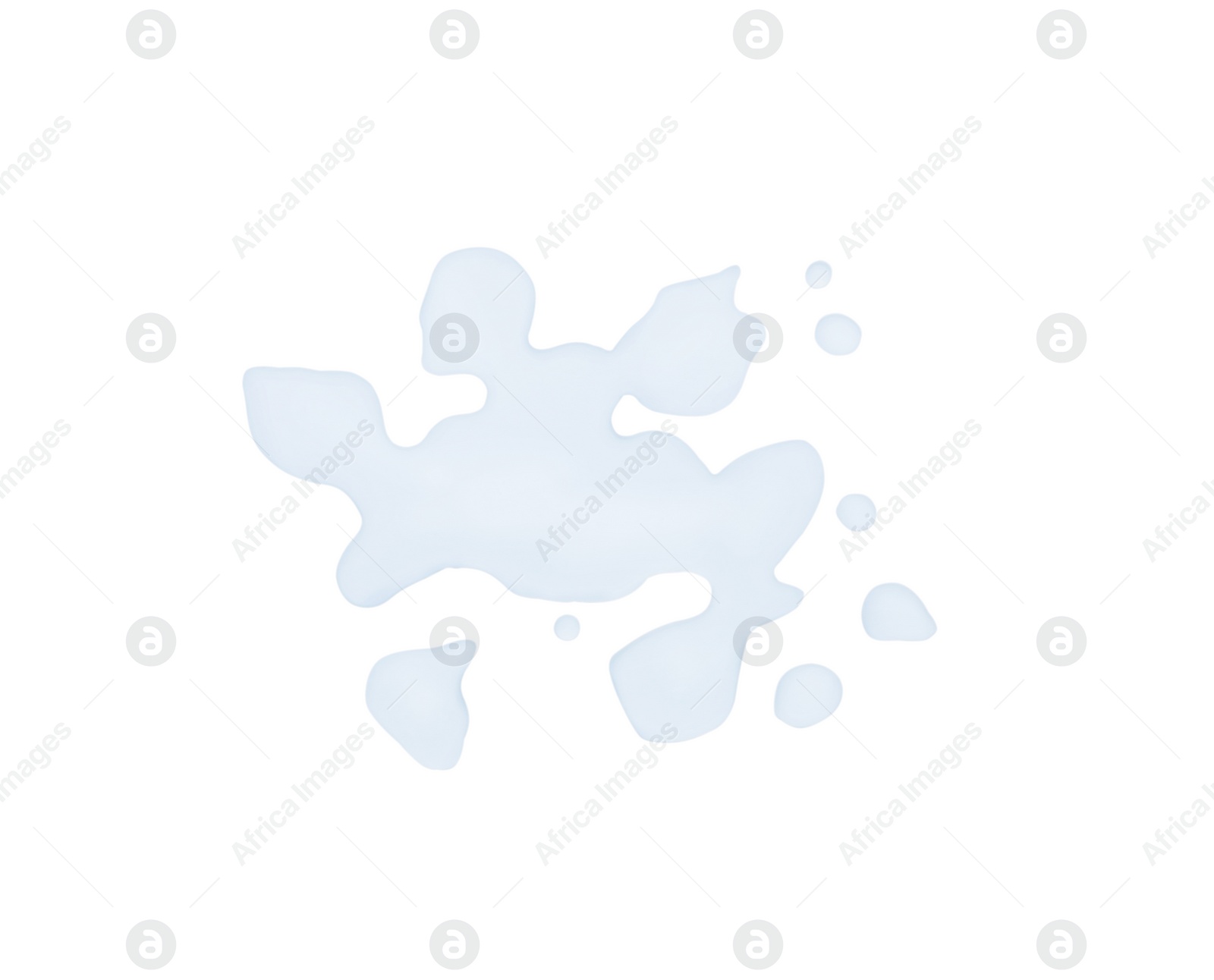 Photo of Puddle of pure water on white background, top view